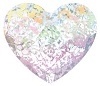 Swarovski 6Mm Heart Flat Back - White Patina