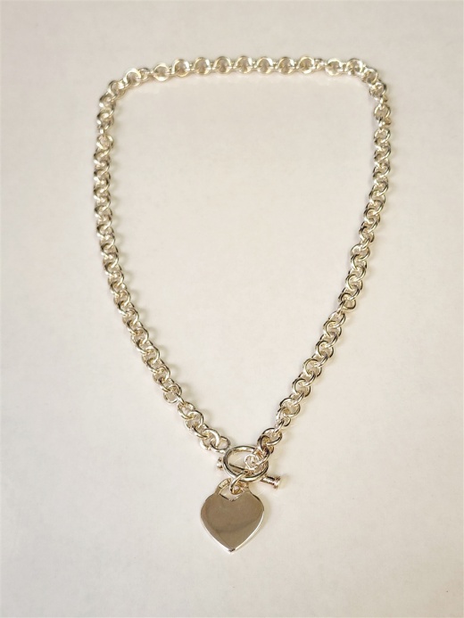 925 Sterling Silver sold Tiffany Style Necklace