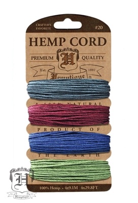 Hemptique Hemp Cord Set - 20# Test - Earthy Pastel