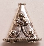 Marcasite 2 to 1 Cone End in Sterling Silver