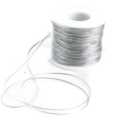 Metallic Cord, 1Mm, 100 Yards, Silver