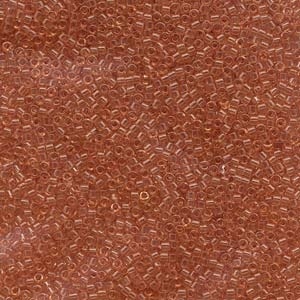 Db1302 Dyed Transparent Light Peach Miyuki Delica Seed Beads - 11/0