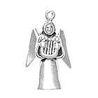 Sterling Silver Charm - Harp Angel