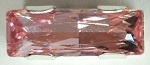 Swarovski 15 X 6Mm Large Rectangle Mounted Baguette Sew On-Light Rose/Silver