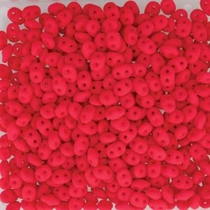 Superduo Neon Cherry Beads
