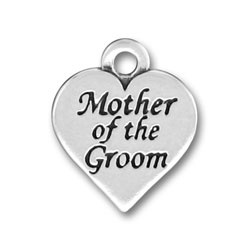 Sterling Silver Charm- Mother Of The Groom Heart