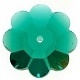 Swarovski 12Mm Marguerite Lochrose Bead/Sew On Emerald