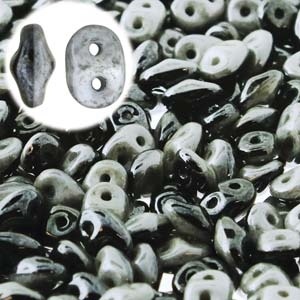 Superduo- Duets Black/White Grey Luster