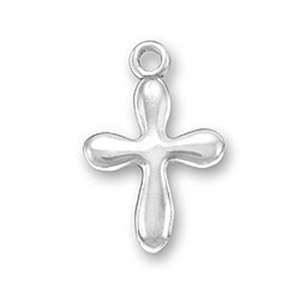 Sterling Silver Charm - Rounded Cross