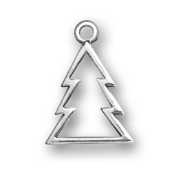Sterling Silver Charm- Open Christmas Tree