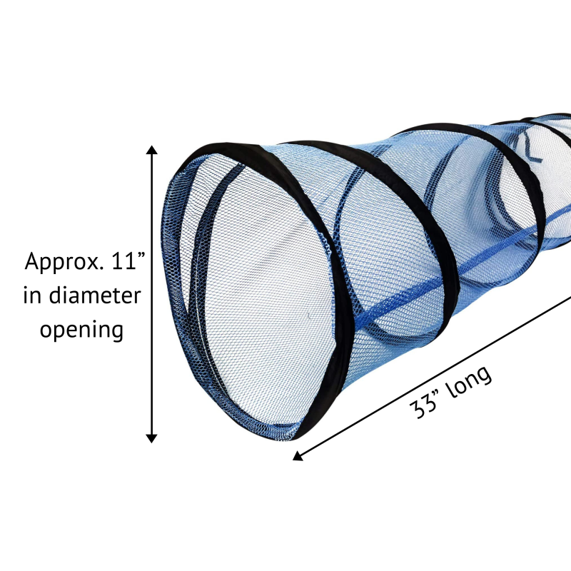 Midlee Mesh Outdoor Cat Tunnel- Blue