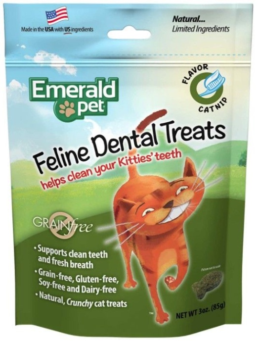 Emerald Pet Feline Dental Treats Catnip Flavor - 3 Oz