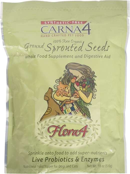 Carna4 Ground Sprouted Seeds 100% Raw Organic Raw Food Topper Flora4