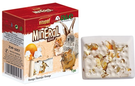 Ae Cage Company Orange Flavored Mineral Block Small