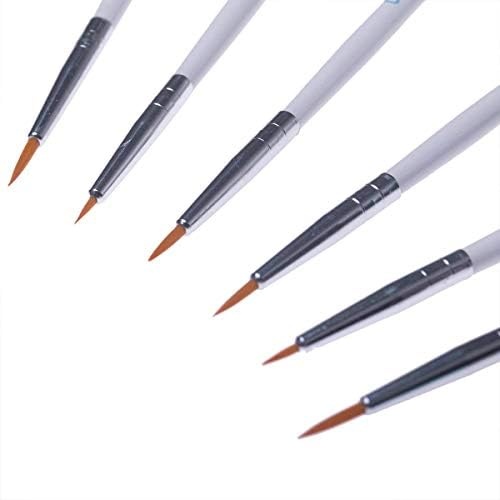 MEEDEN Miniature Detail Paint Brushes, 2/0 3/0 0 Small Fine Tip Paintbrush  Set for Acrylic Watercolor Painting, Model Paint Brush for Craft, Nail