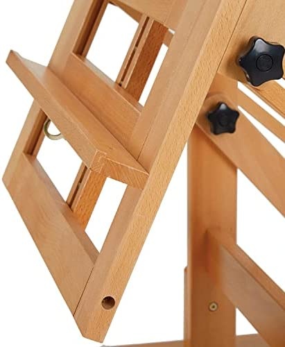 Meeden Deluxe Movable H-Frame Studio Easel,Multi-Function Artist Easel, Heavy Duty Art Easel,Display Easel,Extra Large And Thicken Solid Beech Wood Easel, Holds Canvas Art Up To 78.7" High