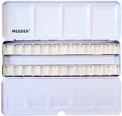 Meeden Empty Watercolor Tin Box Palette Paint Case, Medium