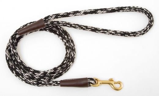 Mendota Snap Leash - Small 3/8 Inch - Salt And Pepper / 4 Feet