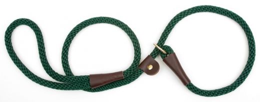 Mendota Slip Leash - Large 1/2 Inch - Hunter Green / 4 Feet