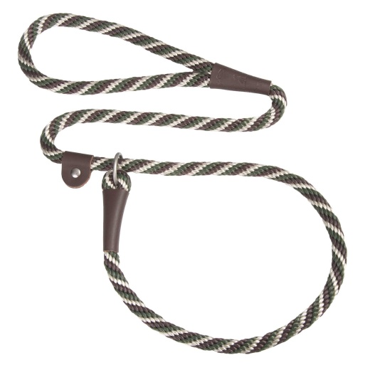 Mendota Slip Leash - Large 1/2 Inch - Brown / 6 Feet