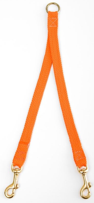 Mendota 2-Dog Coupler - Orange / Large