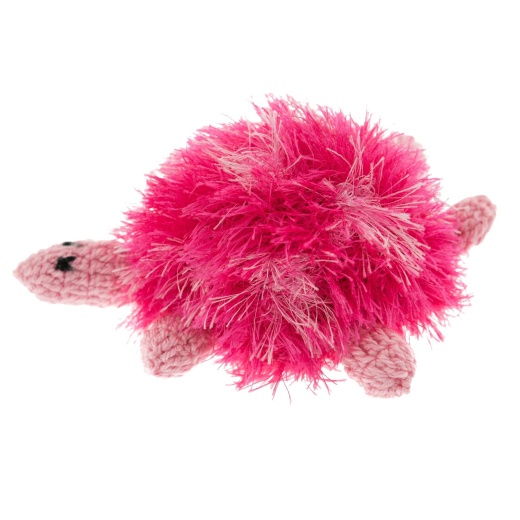 Turtle - Handmade Squeaky Dog Toy - Large / Pink