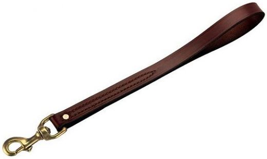 Leather Traffic Leash in Chestnut - Mendota Pet