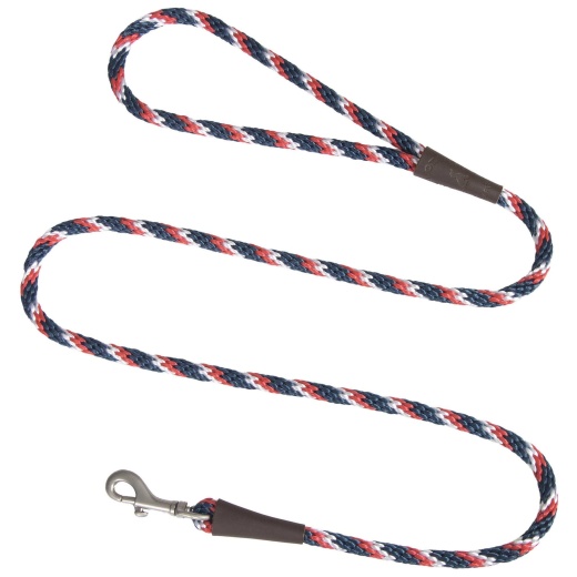 Mendota Snap Leash - Small 3/8 Inch - Salt And Pepper / 6 Feet