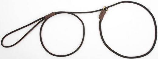 Mendota Show Slip Leash - Black / 54 Inch