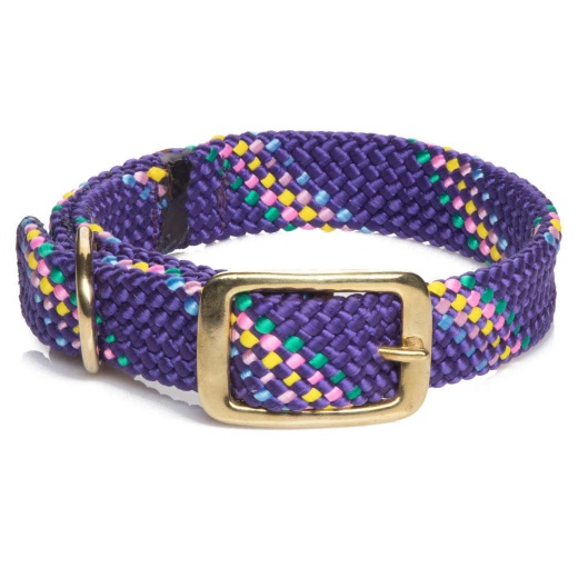 Mendota Double Braid Collar - Brass - Black / 1" X 21"