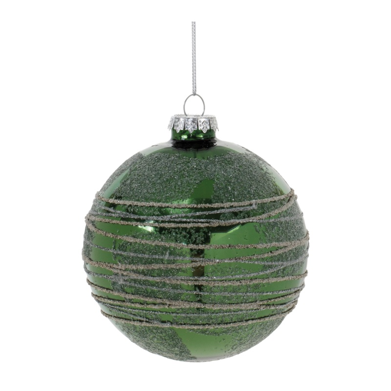 Ball Ornament (Set of 6) 4”D Glass