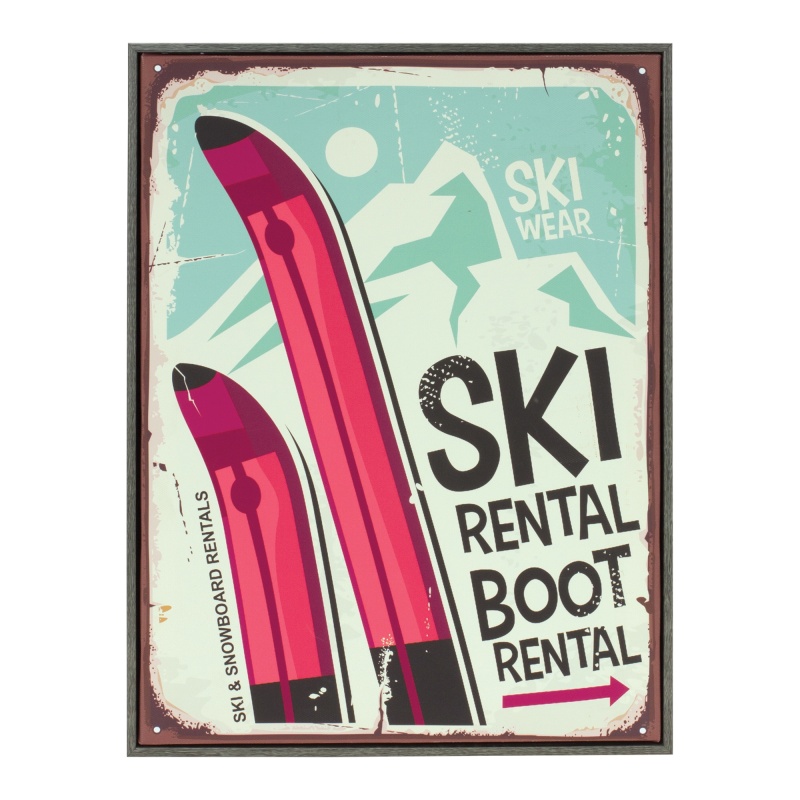 Ski Rental Frame 11.75" L x 15.5" H