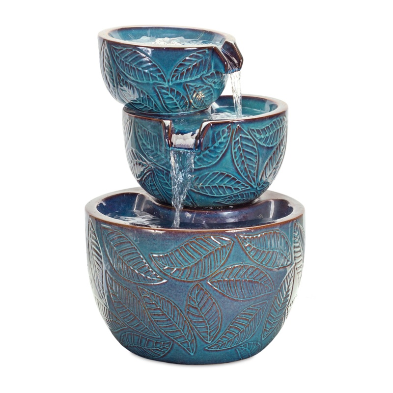 Ceramic Fountain 16.25"D x 22.5"H