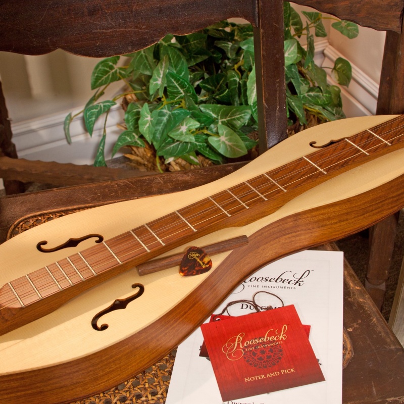 Roosebeck Mountain Dulcimer 5-String Cutaway Upper Bout F-Holes Scrolled Pegbox
