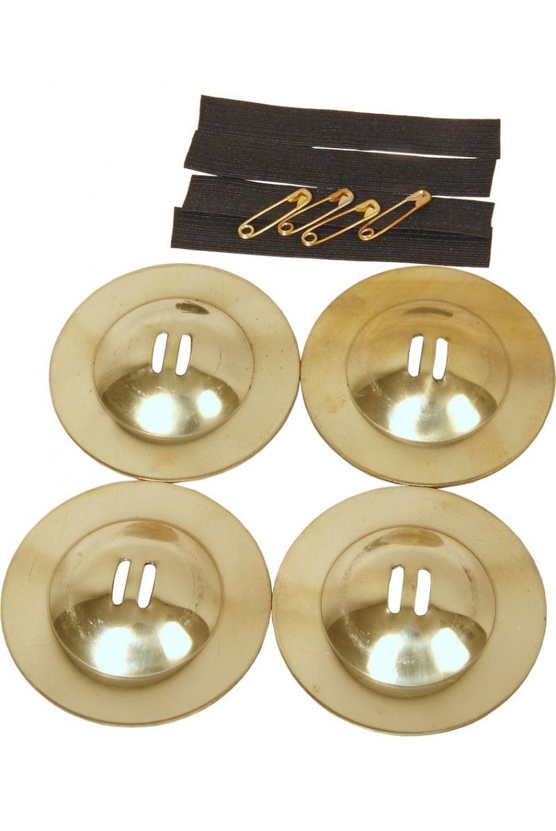 Mid-East Medium Size Solid Brass Rim Edge Finger Cymbals 2.4-Inch