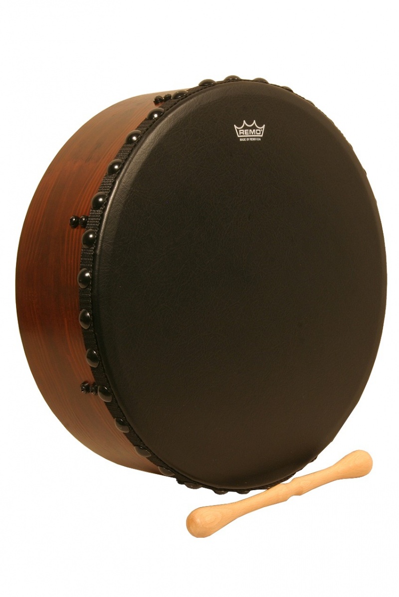 Remo Irish Bodhran With Acousticon Shell And Bahia Bass Head, 16-By-4.5-Inch
