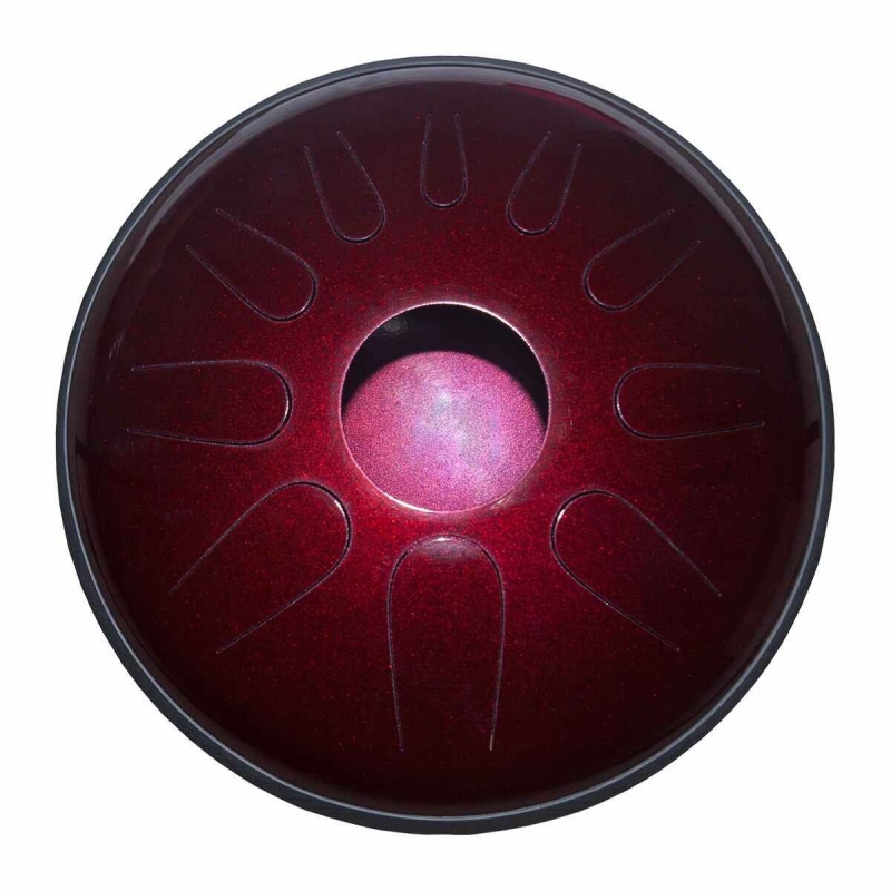 Idiopan Dominus 14-Inch Tunable Steel Tongue Drum With Pickup - Ruby Red