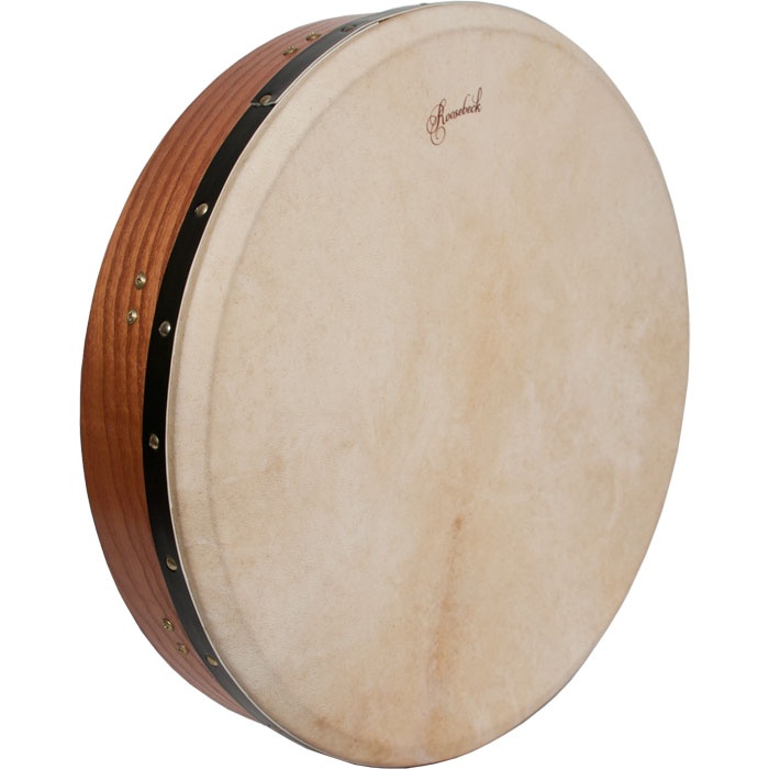 Roosebeck Tunable Red Cedar Bodhran Cross-Bar Double-Layer Natural Head 18-By-3.5-Inch