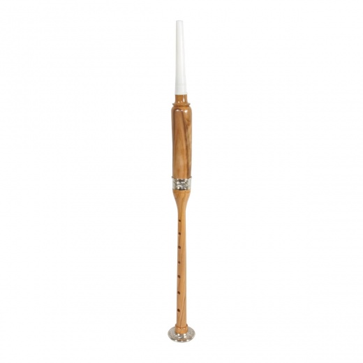 Roosebeck Satinwood Practice Chanter Nickel Plated Ferrule & Sole 19-Inch