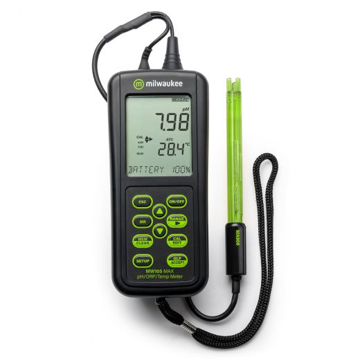 Milwaukee Max Waterproof Ph/Orp/Temp Portable Meter