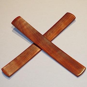 Lark In The Morning Flat World Musical Rhythm Bones Vermillion Wood Pair