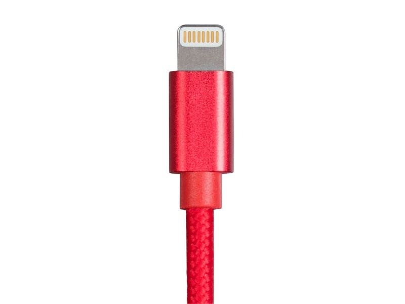 Monoprice Palette Series Apple Mfi Certified Lightning To Usb Charge And Sync Cable, 1.5Ft Red