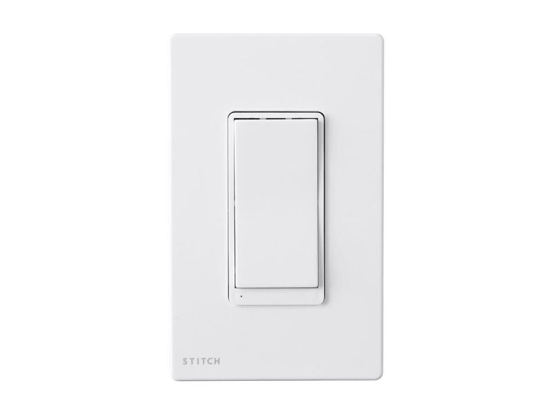 Stitch By Monoprice Smart In-Wall On/Off Light Switch, Works With Alexa And Google Home For Touchless Voice Control, No Hub Required