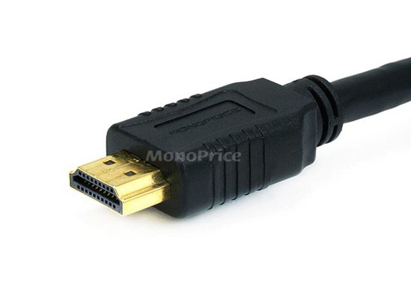 Monoin 28Awg High Speed Hdmi With Ethernet Male To Female Port Saver, Black