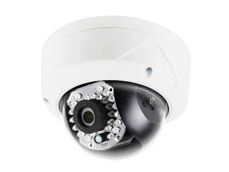 Mono Mp Dome Ip Security Camera, 2688X1520p@20Fps, 2.8Mm Fixed Lens, True Wdr 120Db, Poe, Vandalproof, Ip66