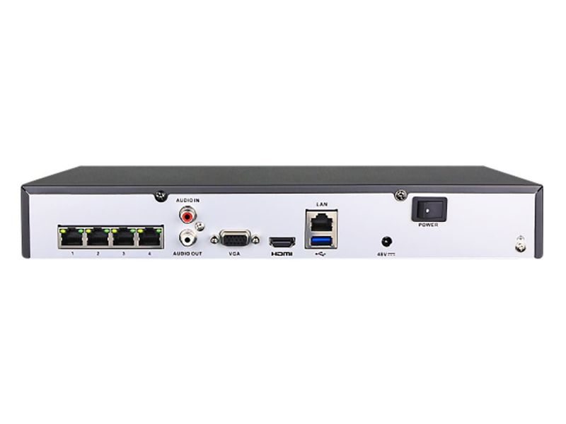 MonoCh 1080P Nvr, Up To 6 Mp Recording, Hdmi And Vga Output, H.265+