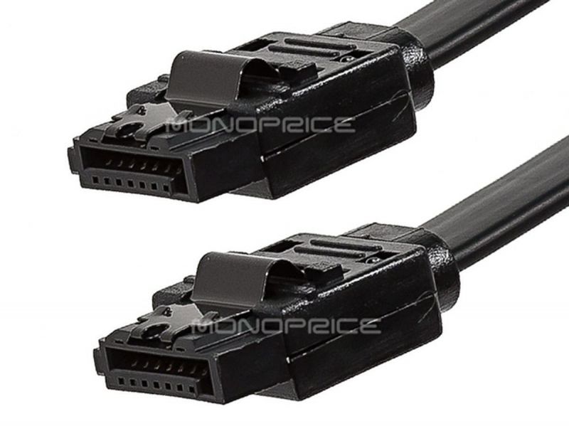 MonoInch Sata 6Gbps Cable W/Locking Latch - Black