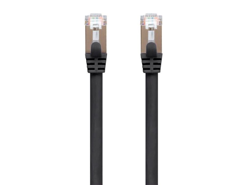 Monoprice Entegrade Series Cat7 Double Shielded (S/Ftp) Ethernet Patch Cable - Snagless Rj45, 600Mhz, 10G, 26Awg, 0.5Ft, Black