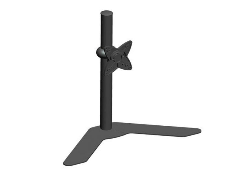 Monoprice Adjustable Tilting Single Free Standing Desk Mount Bracket For 10~23In Monitors Up To 33 Lbs, Black