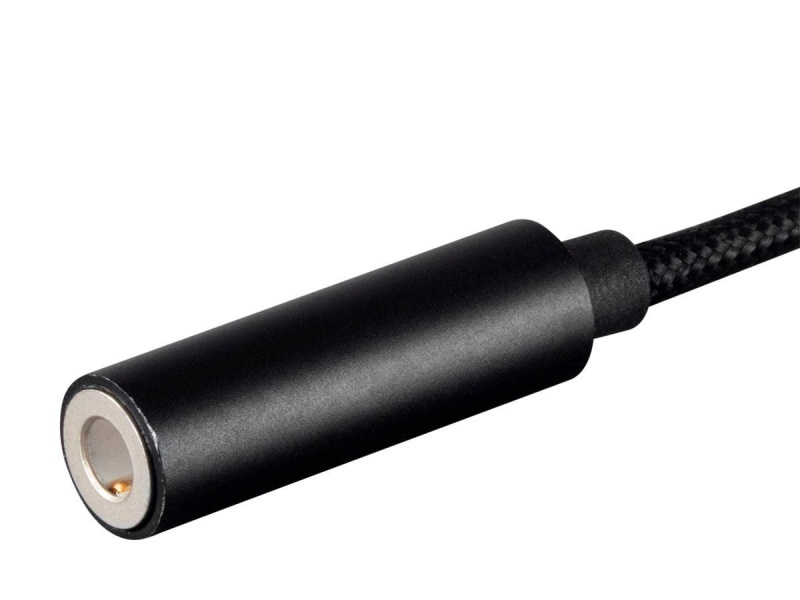 Monoprice Mfi Certified Lightning To 3.5Mm Audio Adapter, Nylon Braid, Black